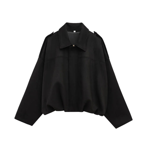 Vintage Loose Suede Crop Jacket