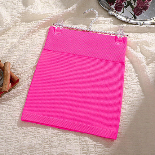 High-Waist Ribbed Bodycon Mini Skirt