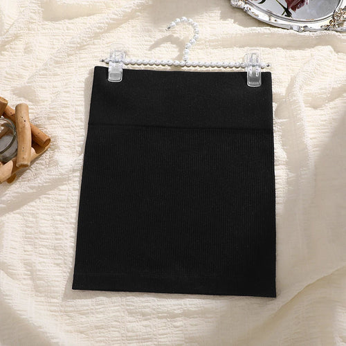 High-Waist Ribbed Bodycon Mini Skirt