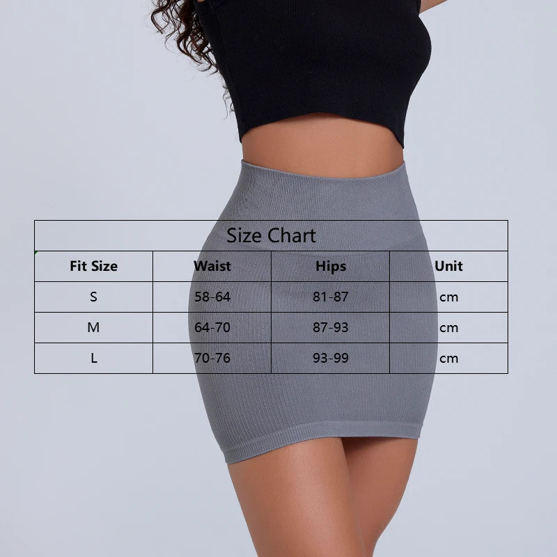 High-Waist Ribbed Bodycon Mini Skirt