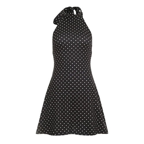 Elegant polka mini dress