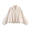 Vintage Loose Suede Crop Jacket