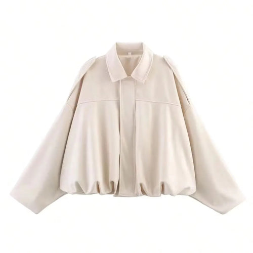 Vintage Loose Suede Crop Jacket