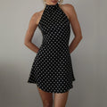 Elegant polka mini dress